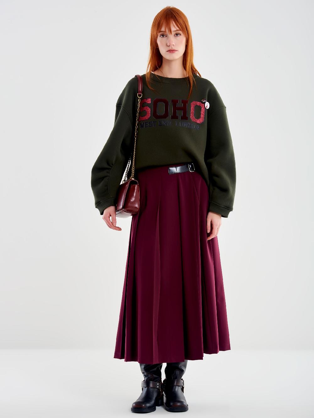 Vicolo Gonna Lunga a Portafoglio Bordeaux