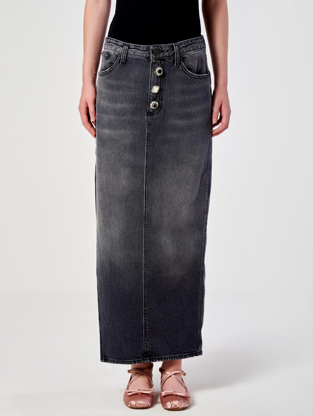 Vicolo Gonna Lunga In Denim – Vicolo