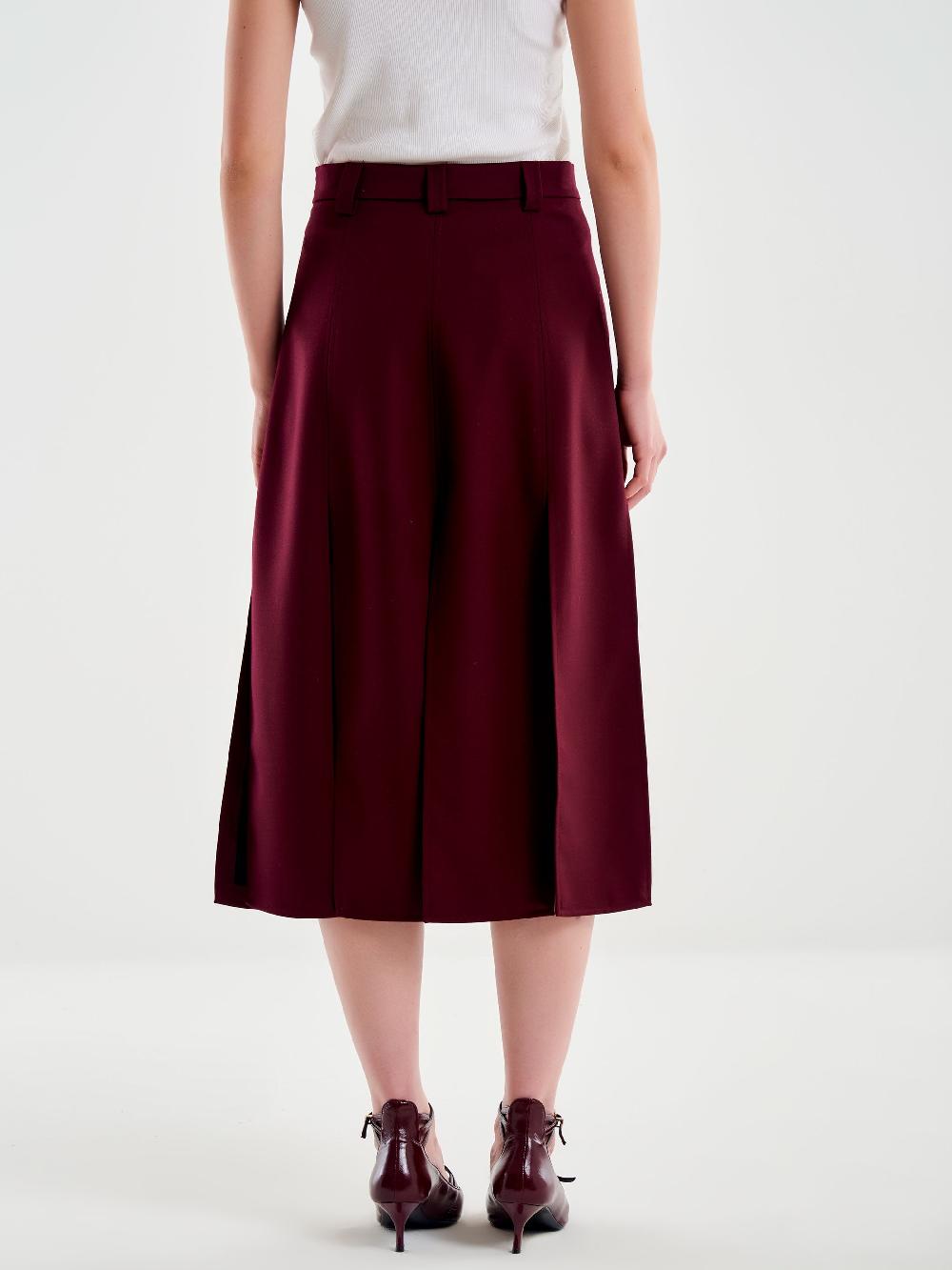 Vicolo Gonna Midi Con Spacchi Bordeaux