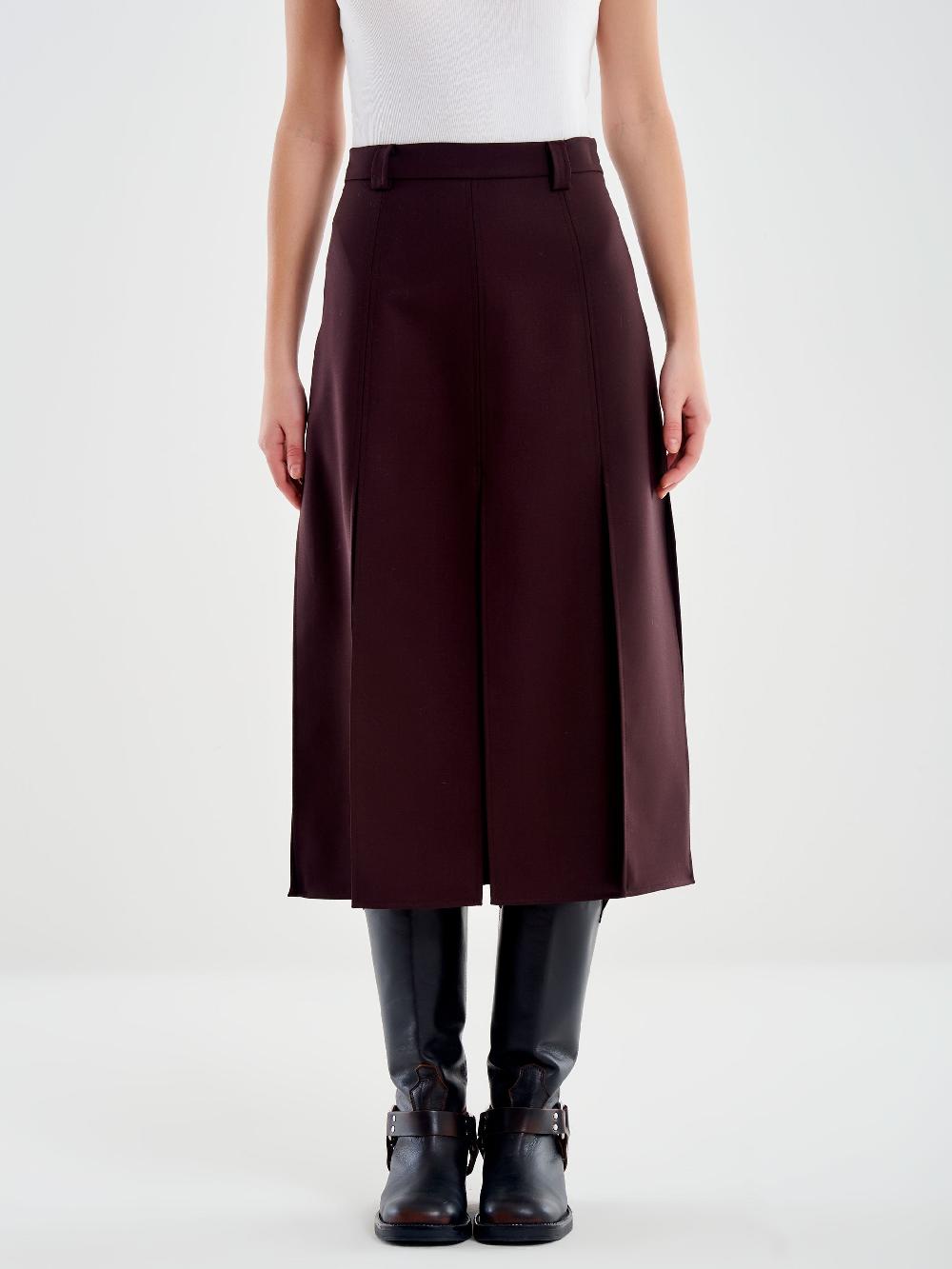 Vicolo Gonna Midi Con Spacchi Moro