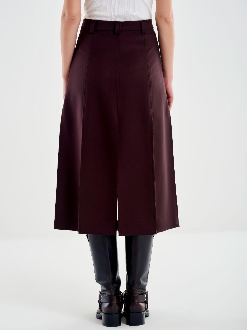 Vicolo Gonna Midi Con Spacchi Moro