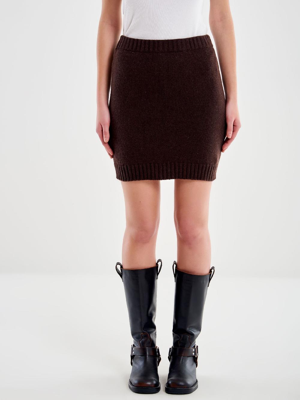 Vicolo Gonna Mini In Maglia Moro