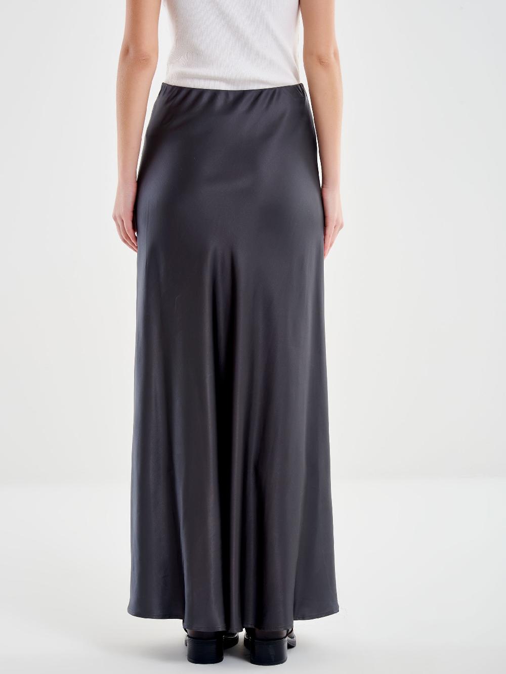 Vicolo Gonna Satin Lunga Grigio