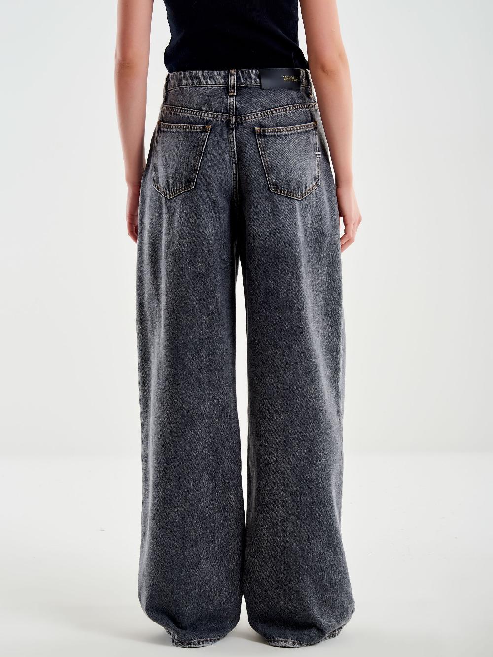 Vicolo Jeans Abby Ampi Grigi Nero