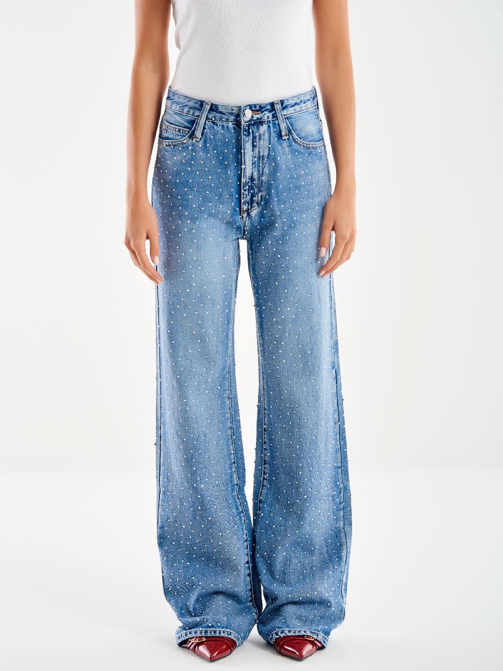 Vicolo Jeans Amber Con Strass Blu