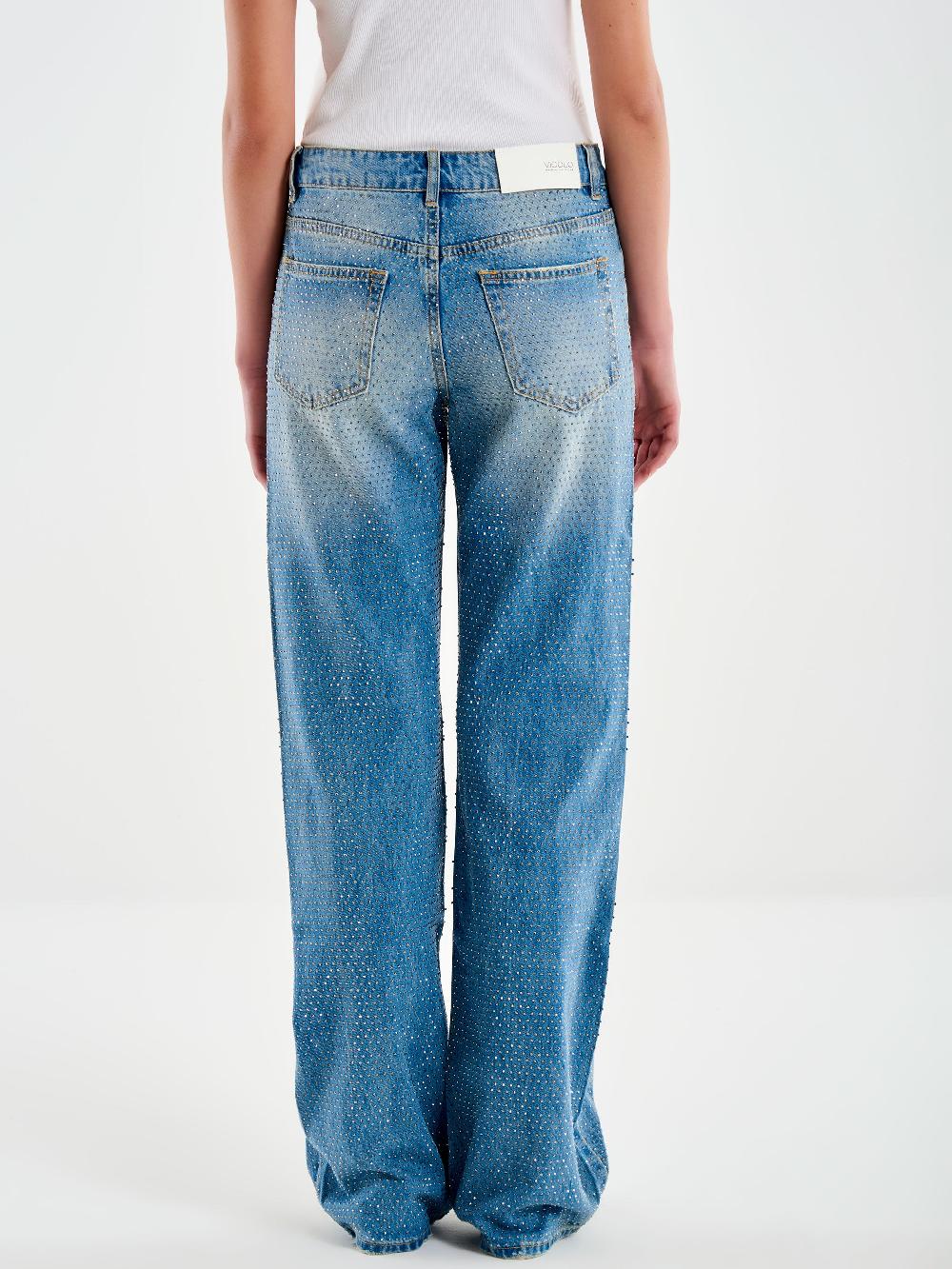 Vicolo Jeans Dalia Con Strass Blu