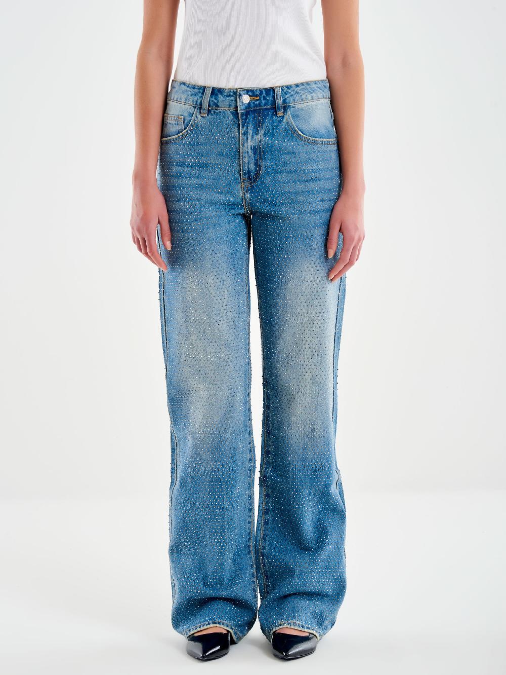 Vicolo Jeans Dalia Con Strass Blu