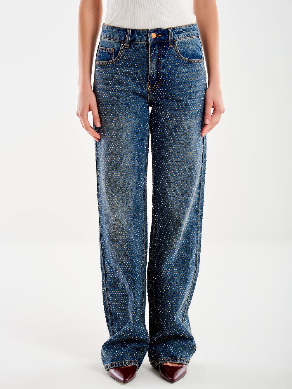 Vicolo Jeans Dalia Con Strass Blu