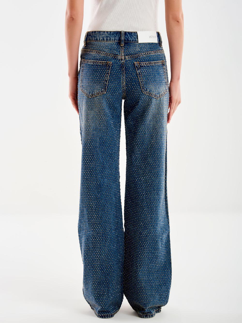 Vicolo Jeans Dalia Con Strass Blu