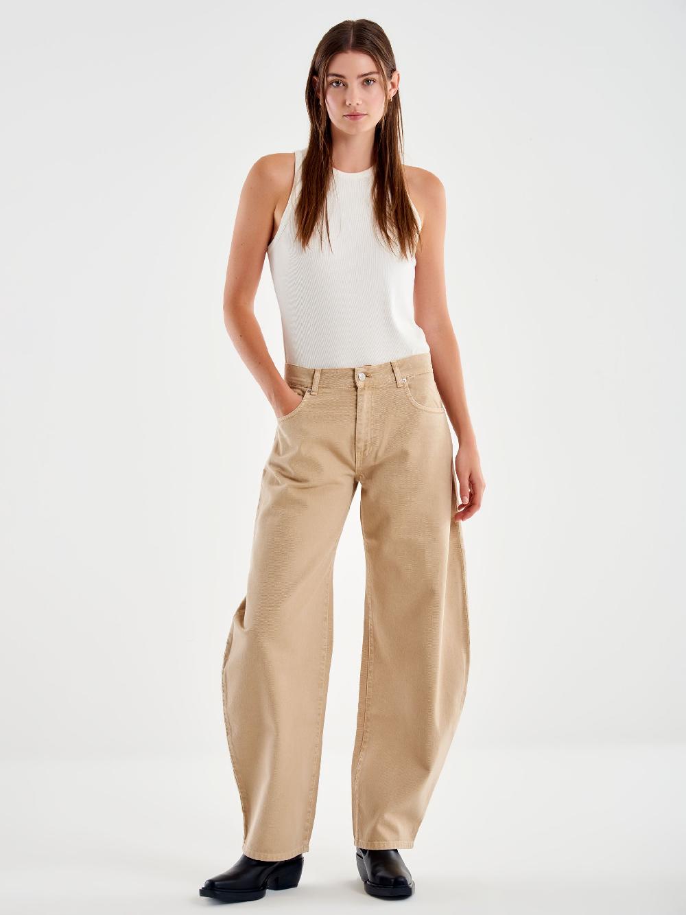 Vicolo Jeans Denise Ampio Beige Beige