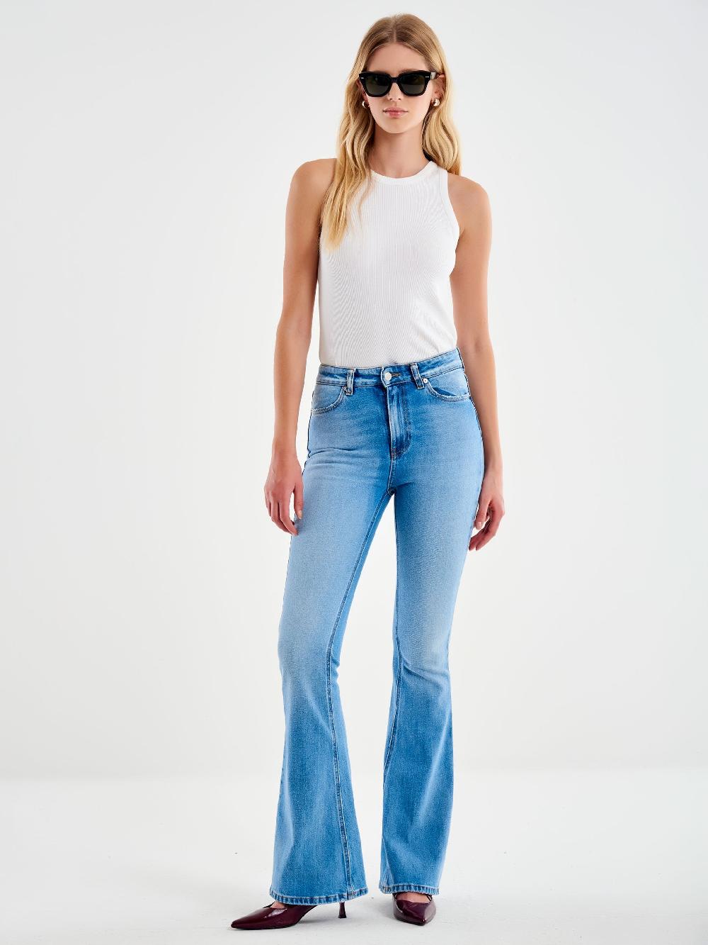 Vicolo Jeans Gisele Flare Blu Medio Blu