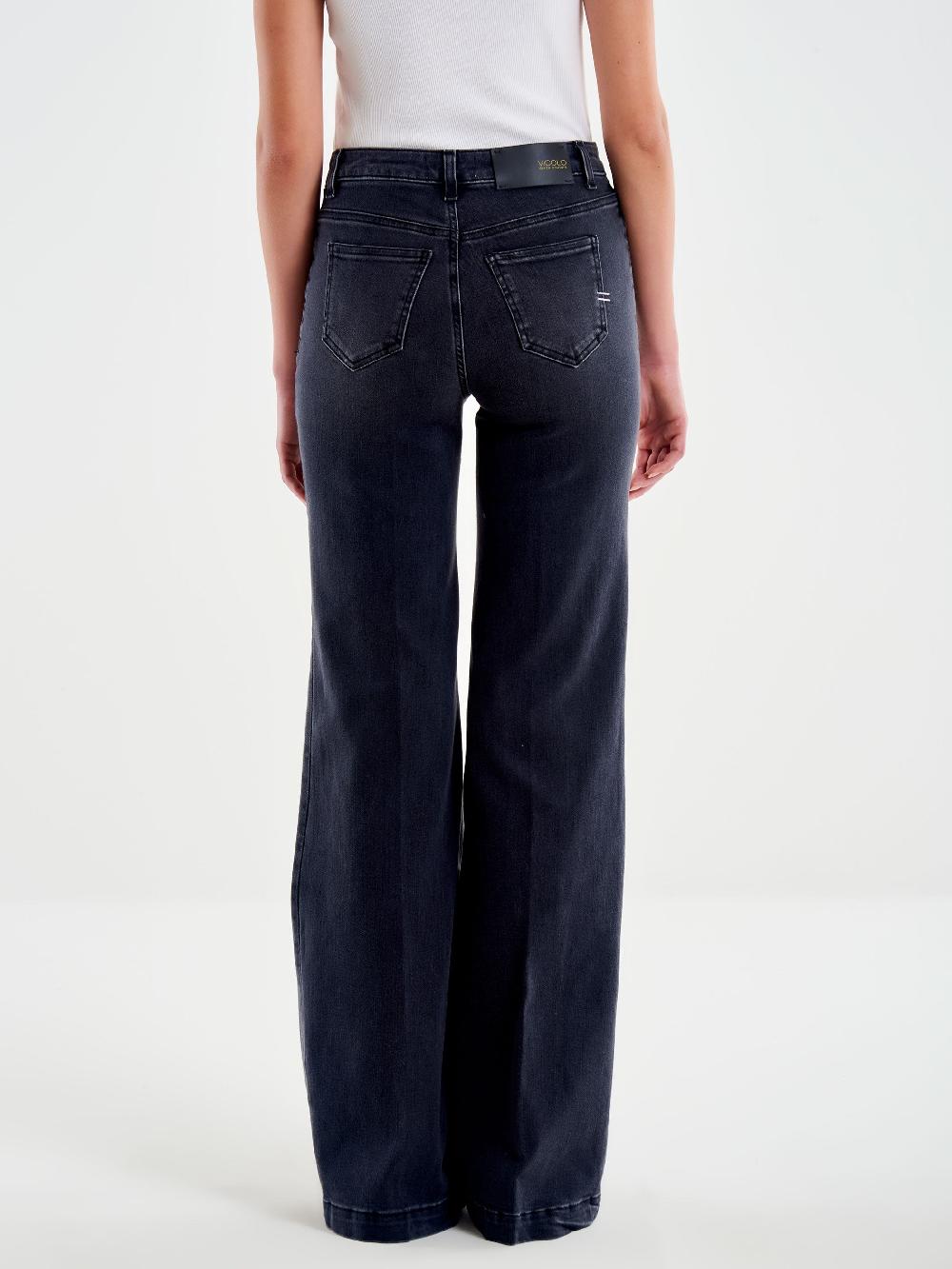 Vicolo Jeans Giudith Con Bottoni Nero Nero