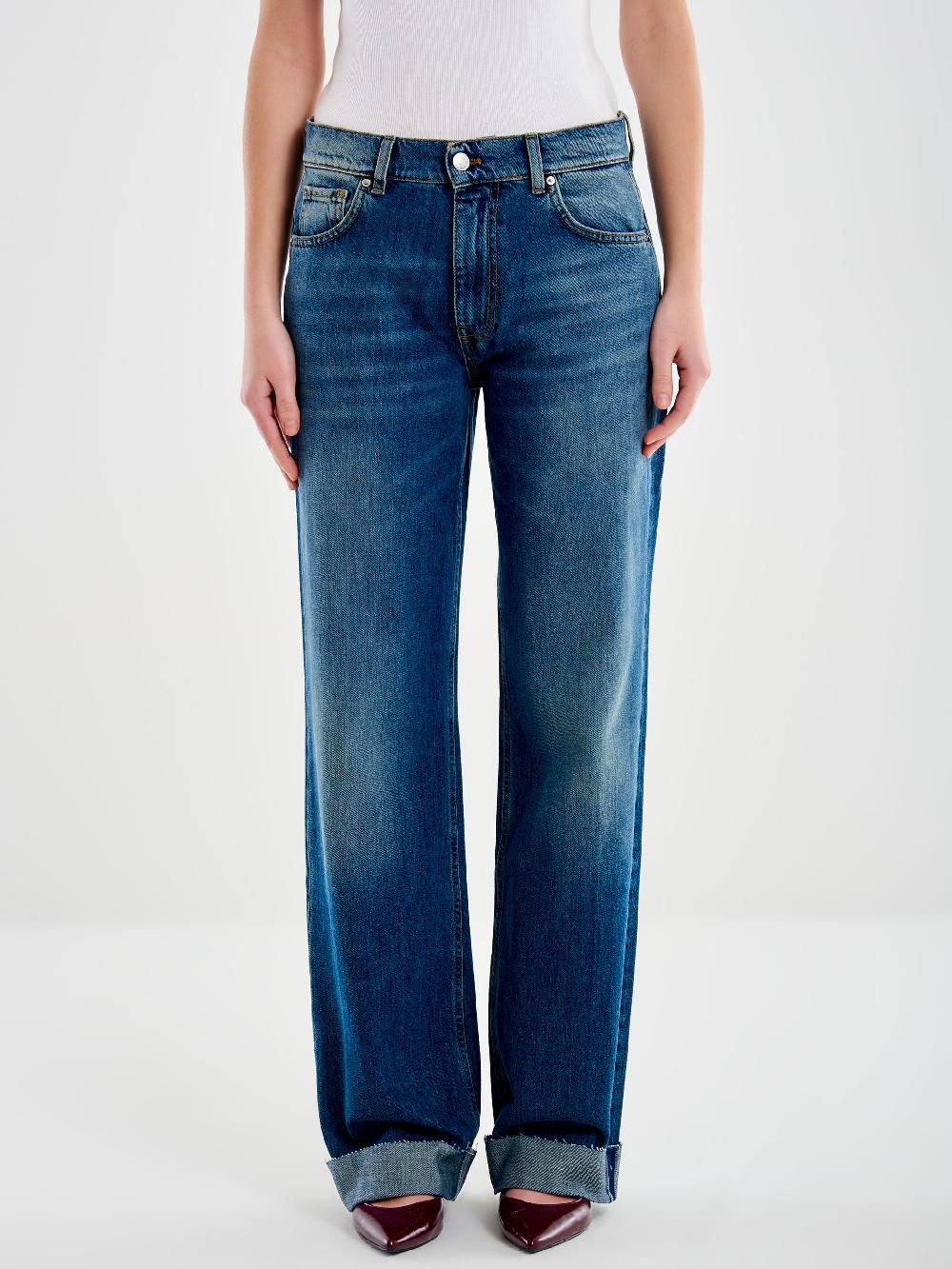 Vicolo Jeans Icon Alex Con Risvolto Blu