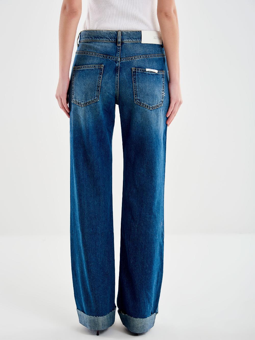 Vicolo Jeans Icon Alex Con Risvolto Blu