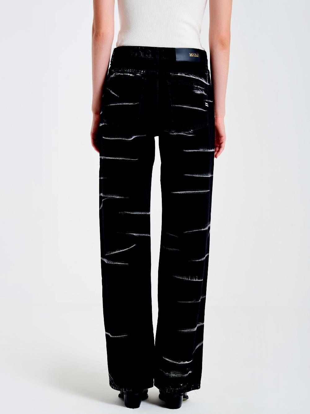 Vicolo Jeans Icon Alex Effetto ZebratoNero