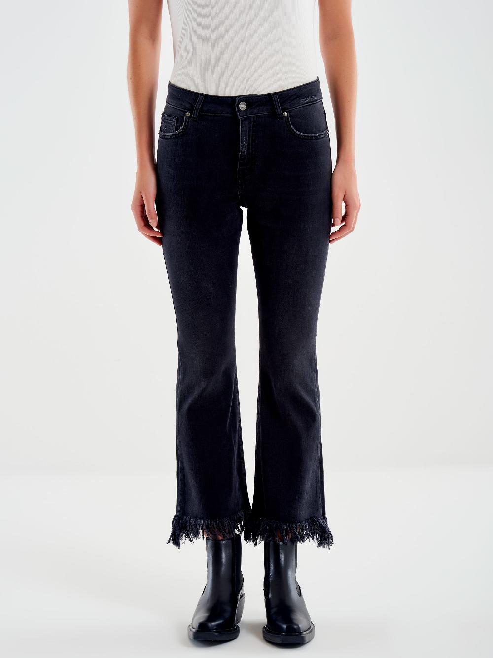 Vicolo Jeans Icon Gisele Fondo Sfrangiato Nero