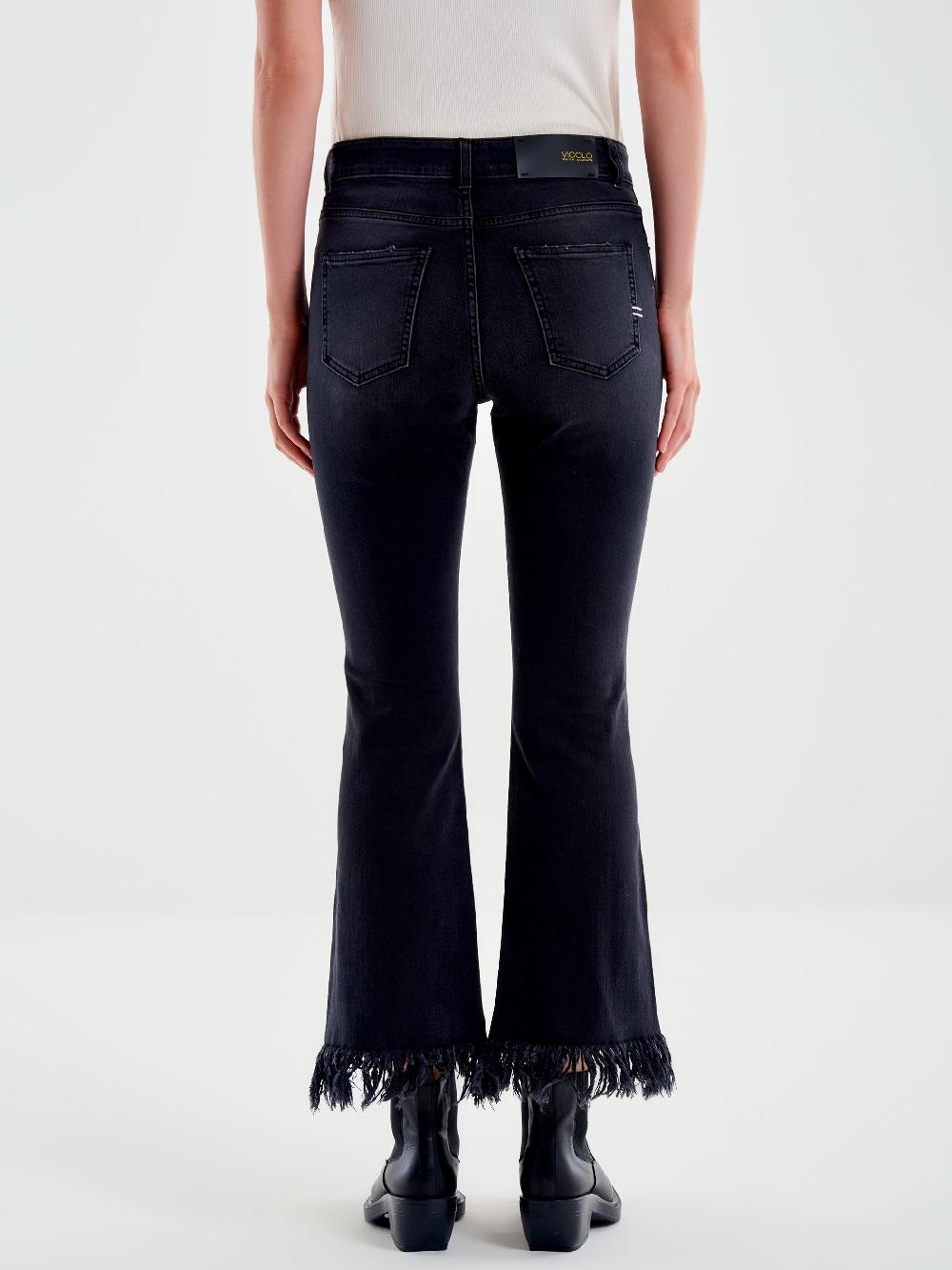 Vicolo Jeans Icon Gisele Fondo Sfrangiato Nero