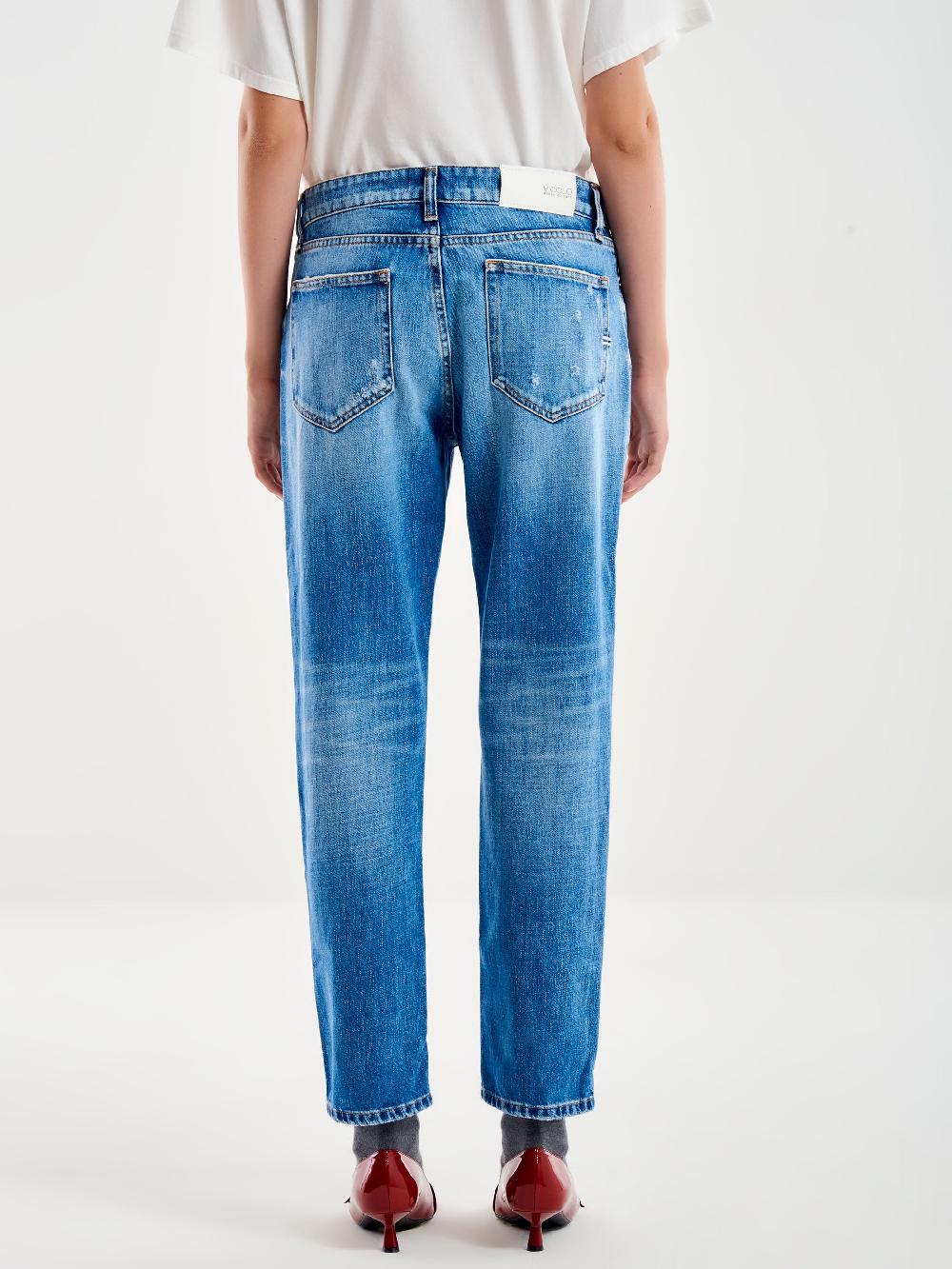 Vicolo Jeans Icon Piper Con Rotture Blu