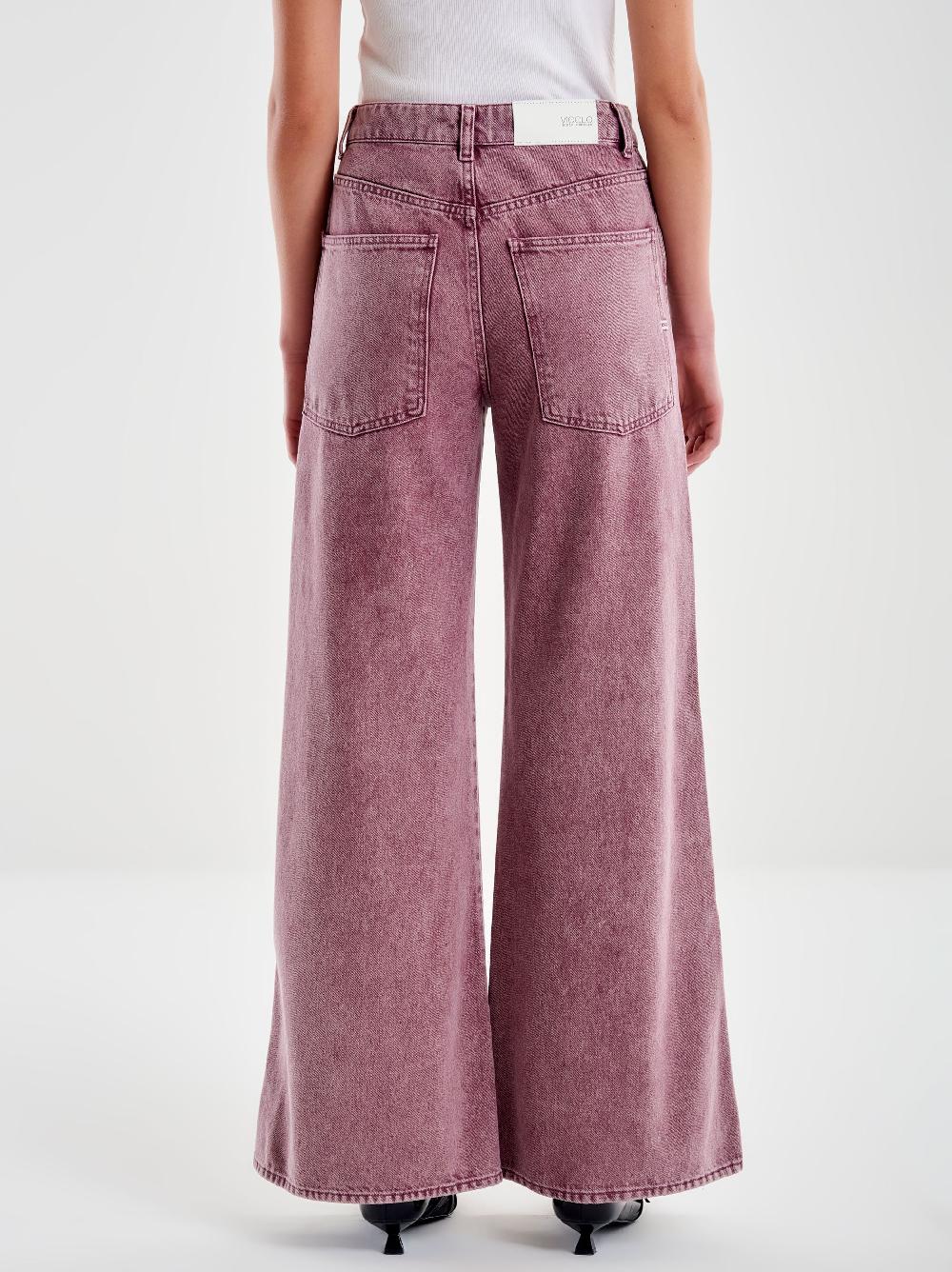 Vicolo Jeans Kia Wide Leg Bordeaux Bordeaux