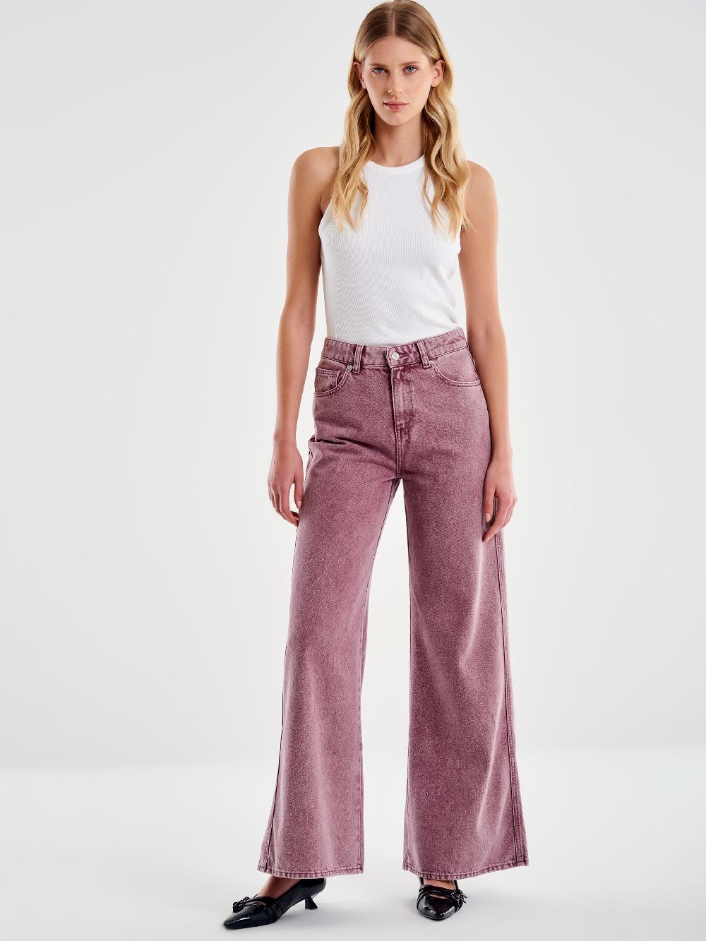Vicolo Jeans Kia Wide Leg Bordeaux Bordeaux
