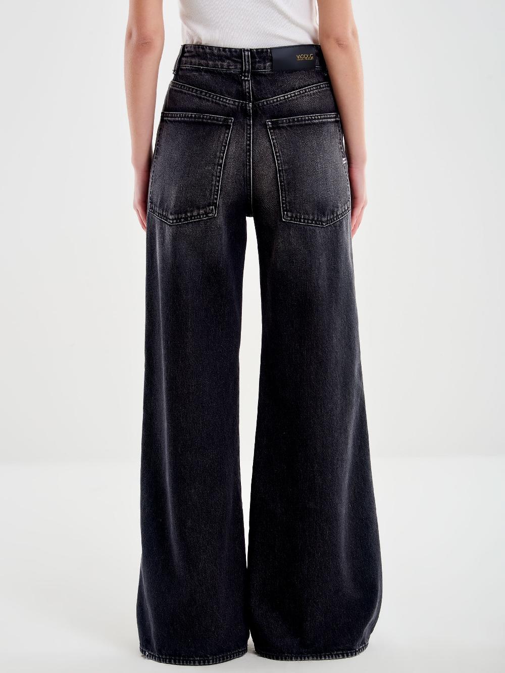 Vicolo Jeans Kia Wide Leg Nero