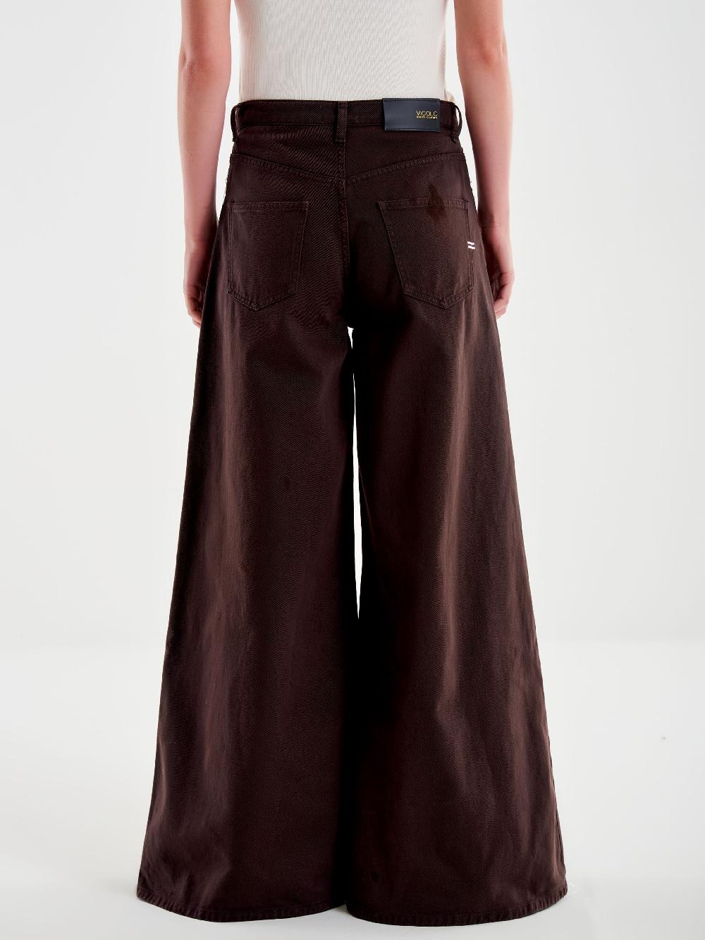 Vicolo Jeans Nikoleta Ampi Marroni Marrone