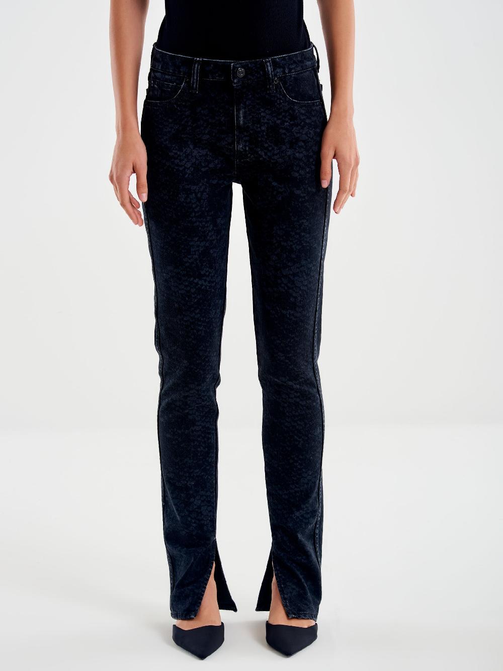 Vicolo Jeans Nilde Skinny Effetto Pitonato Nero