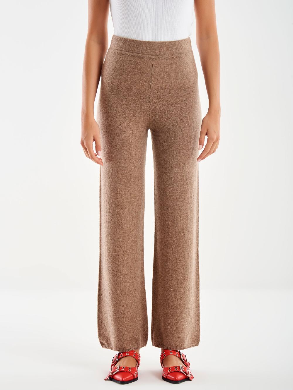 Vicolo Pantalone 100% Cashmere Fango