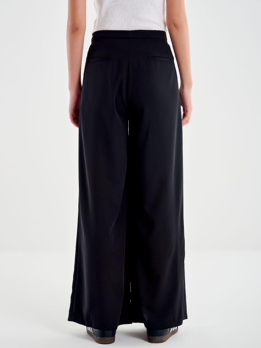 Vicolo Pantalone Ampio Con Pinces Nero