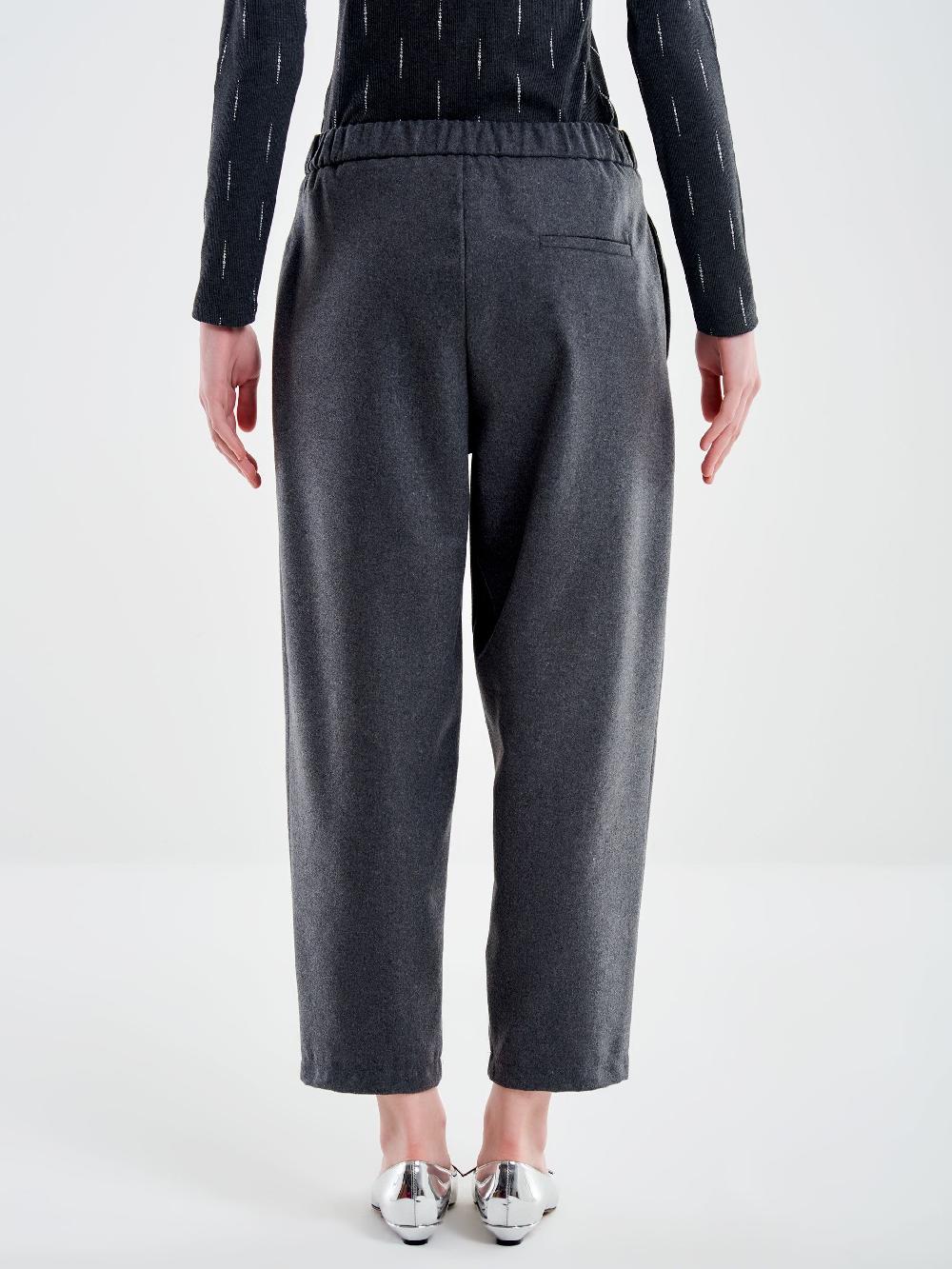 Vicolo Pantalone Carrot Fit Fesco Di Lana – Vicolo