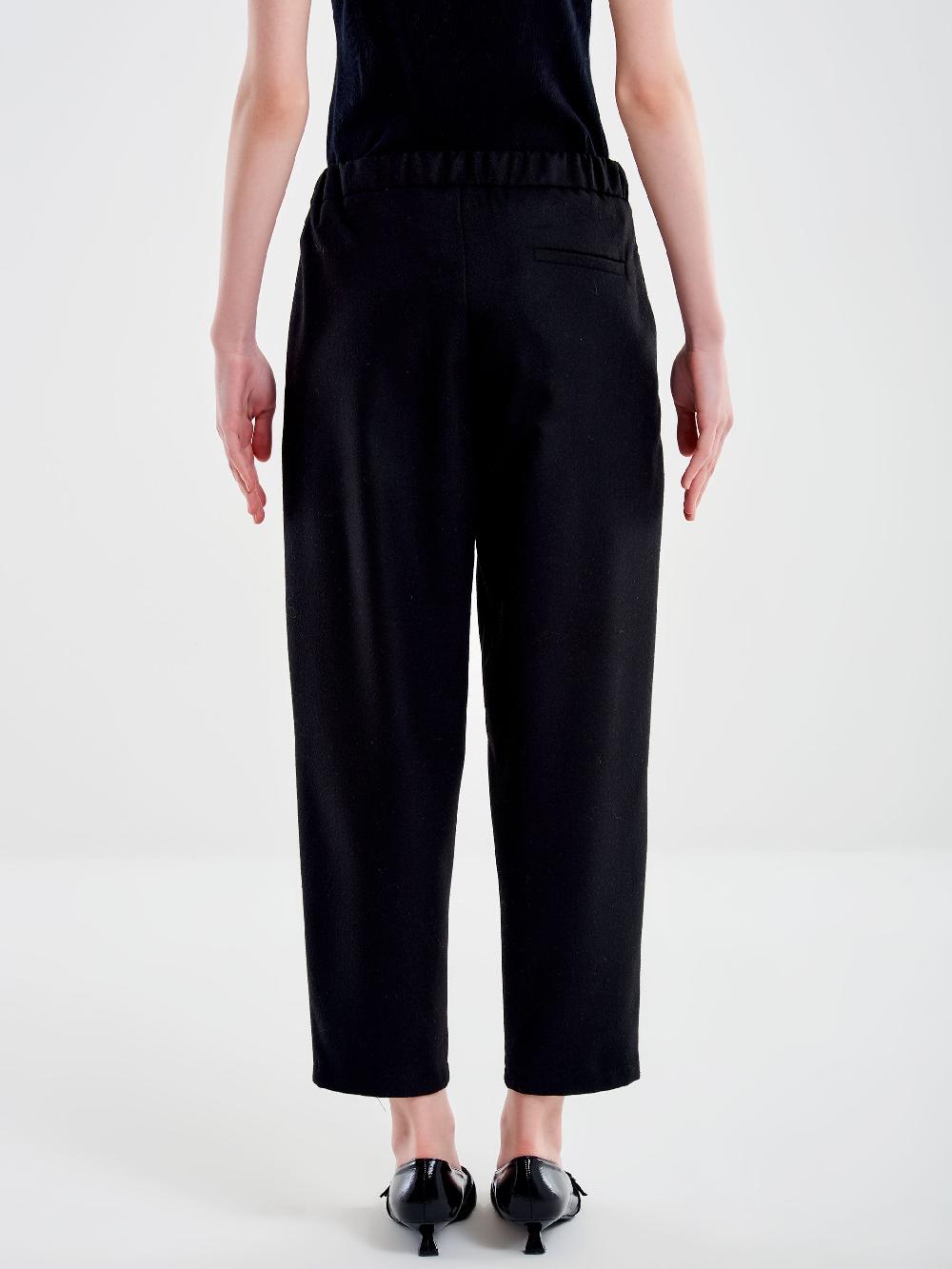 Vicolo Pantalone Carrot Fit Fesco Di Lana – Vicolo