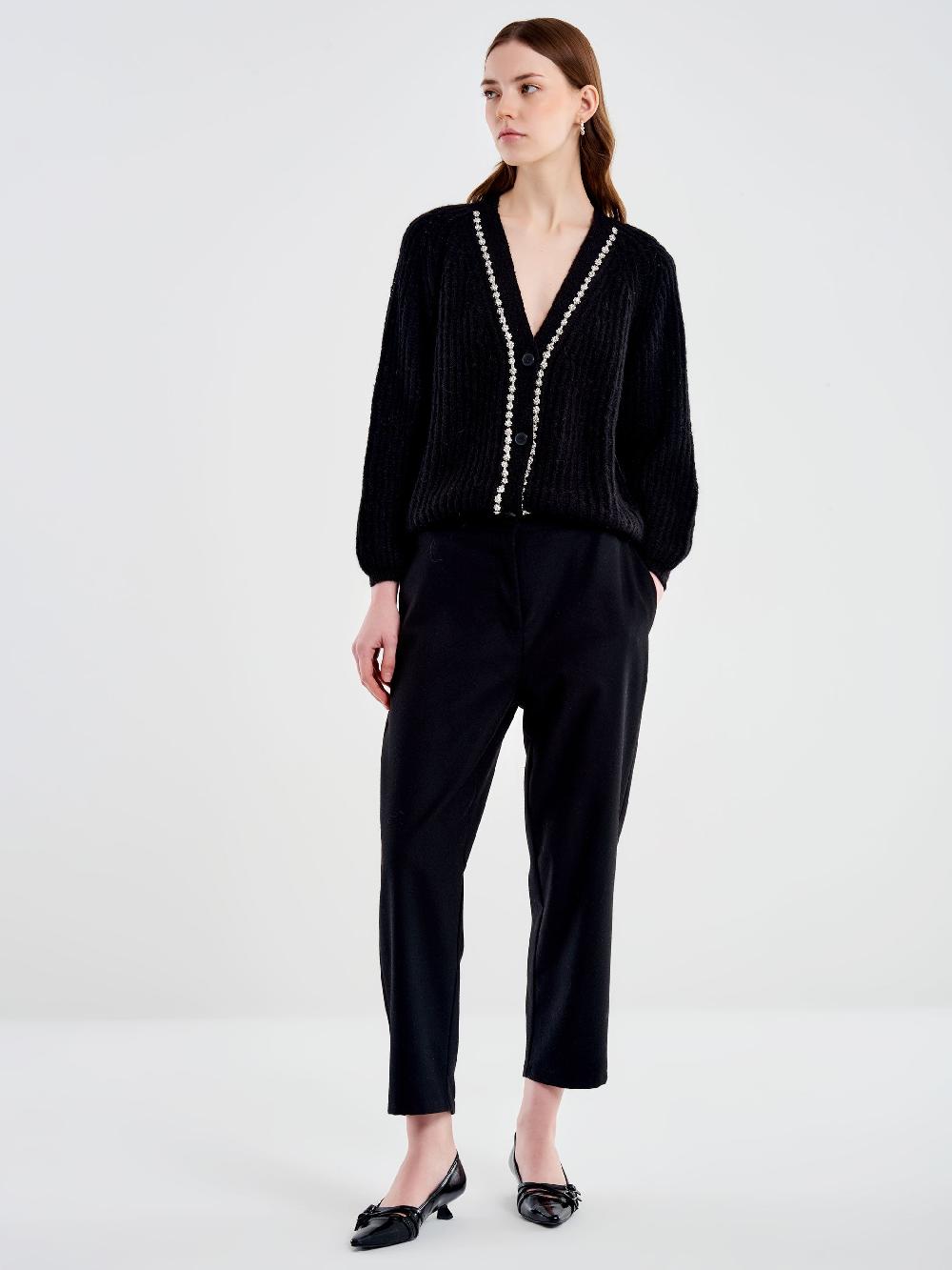 Vicolo Pantalone Carrot Fit Fesco di Lana – Vicolo