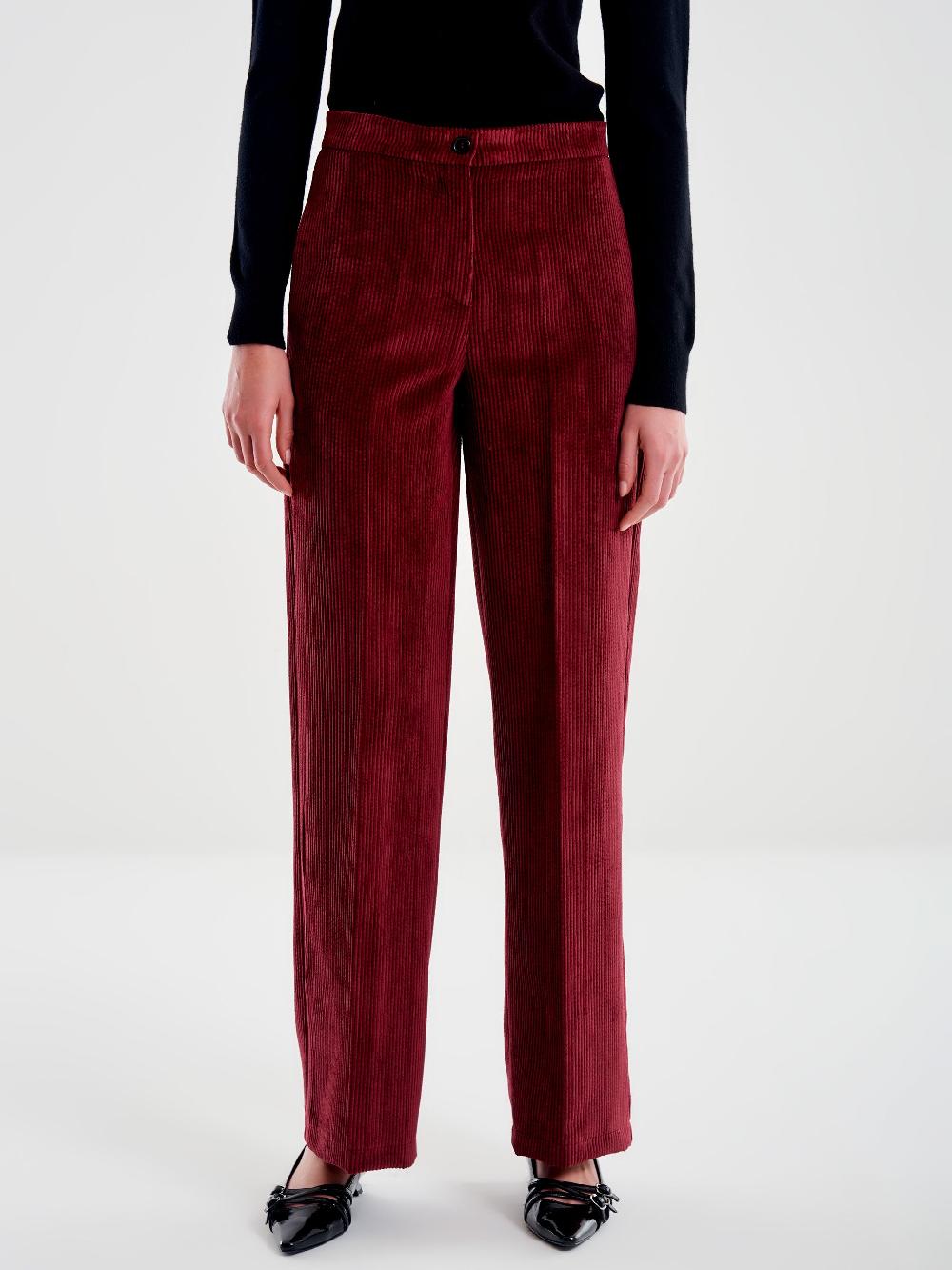 Vicolo Pantalone In Velluto A Palazzo Bordeaux