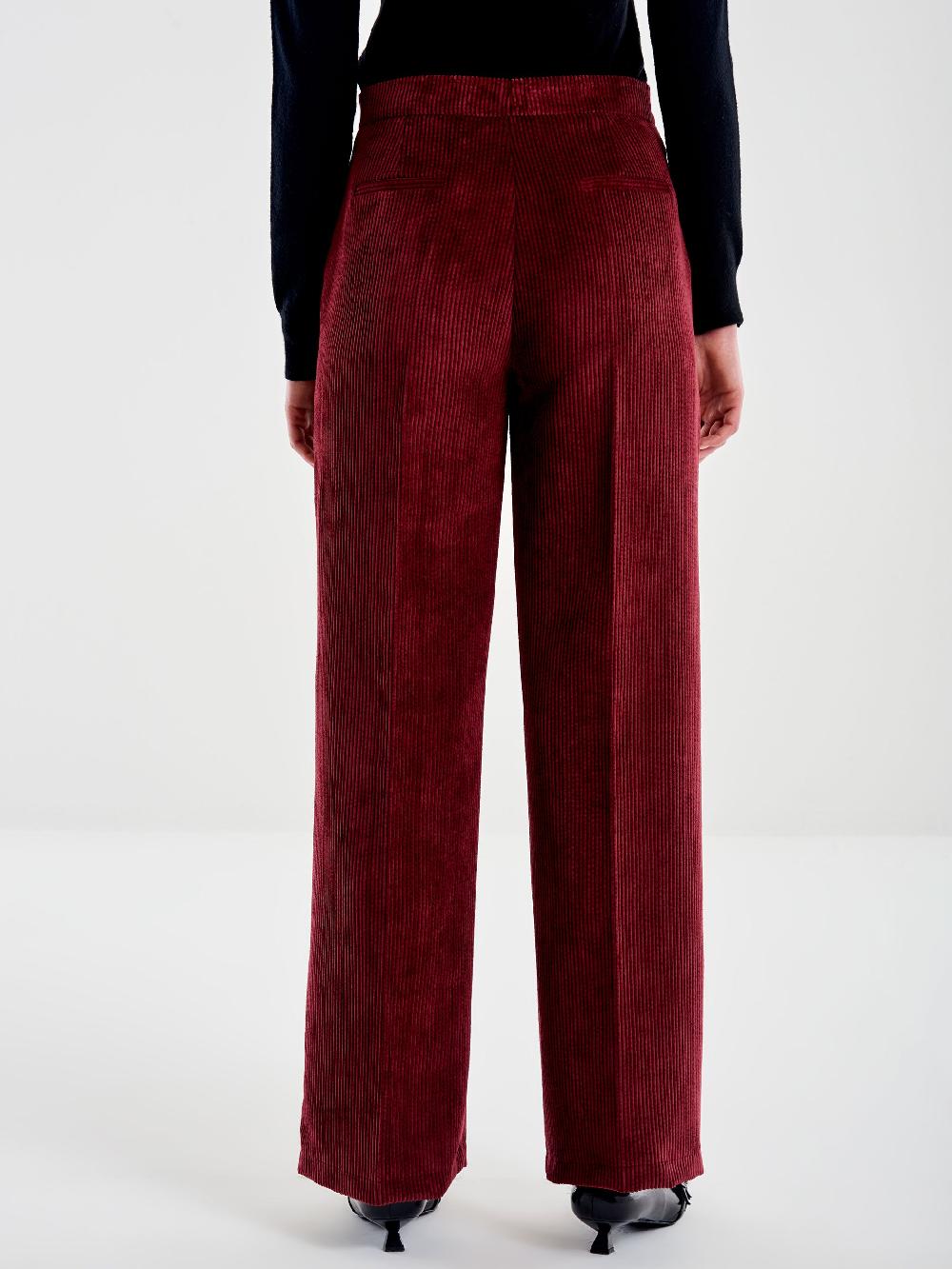 Vicolo Pantalone In Velluto A Palazzo Bordeaux