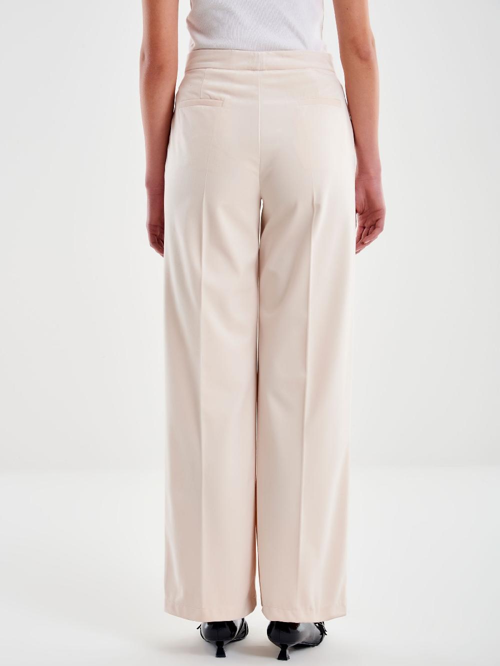 Vicolo Pantalone In Velluto Bianco