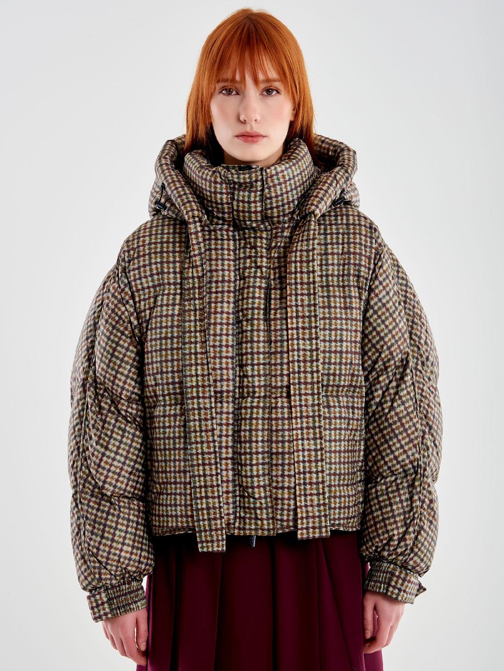 Vicolo Piumino Cropped A Quadretti Militare