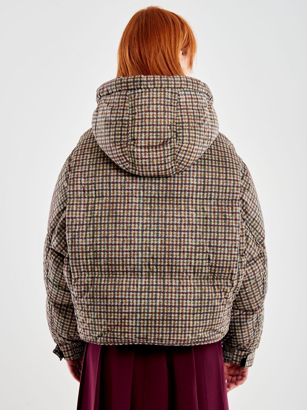 Vicolo Piumino Cropped A Quadretti Militare