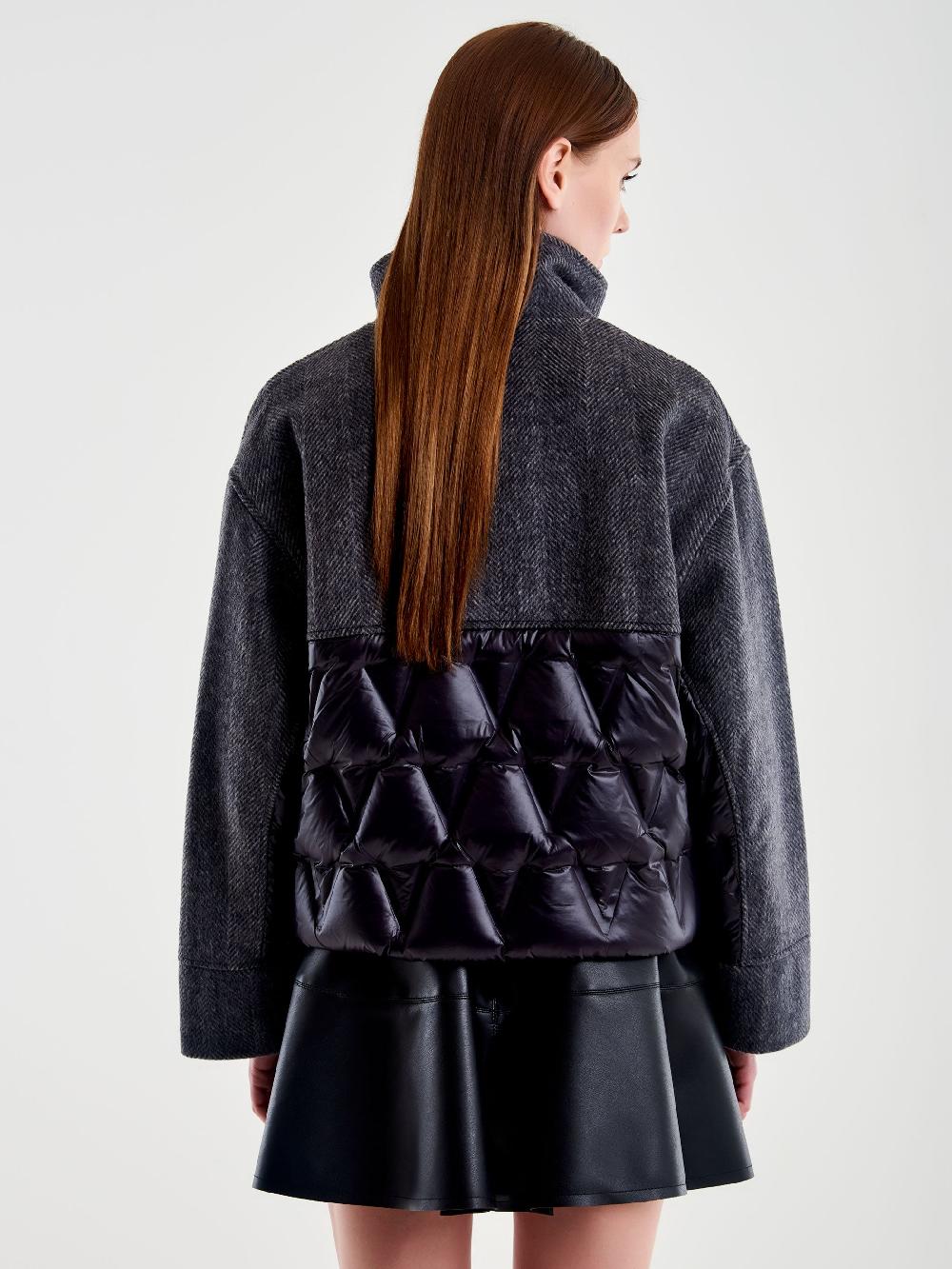 Vicolo Piumino Maxi Doppio Tessuto Nero