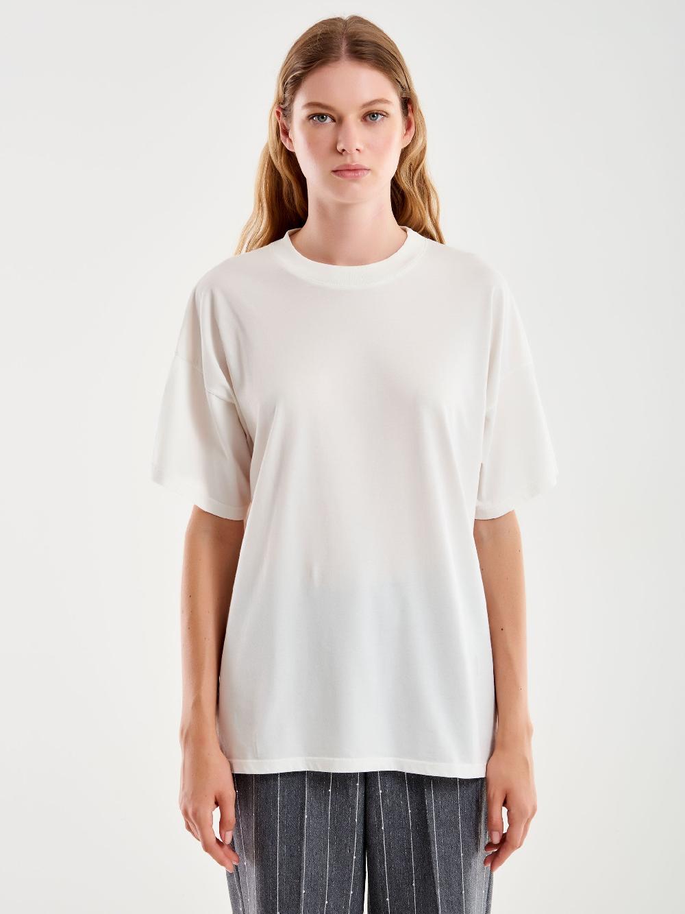 Vicolo T-Shirt Basic Over Bianco