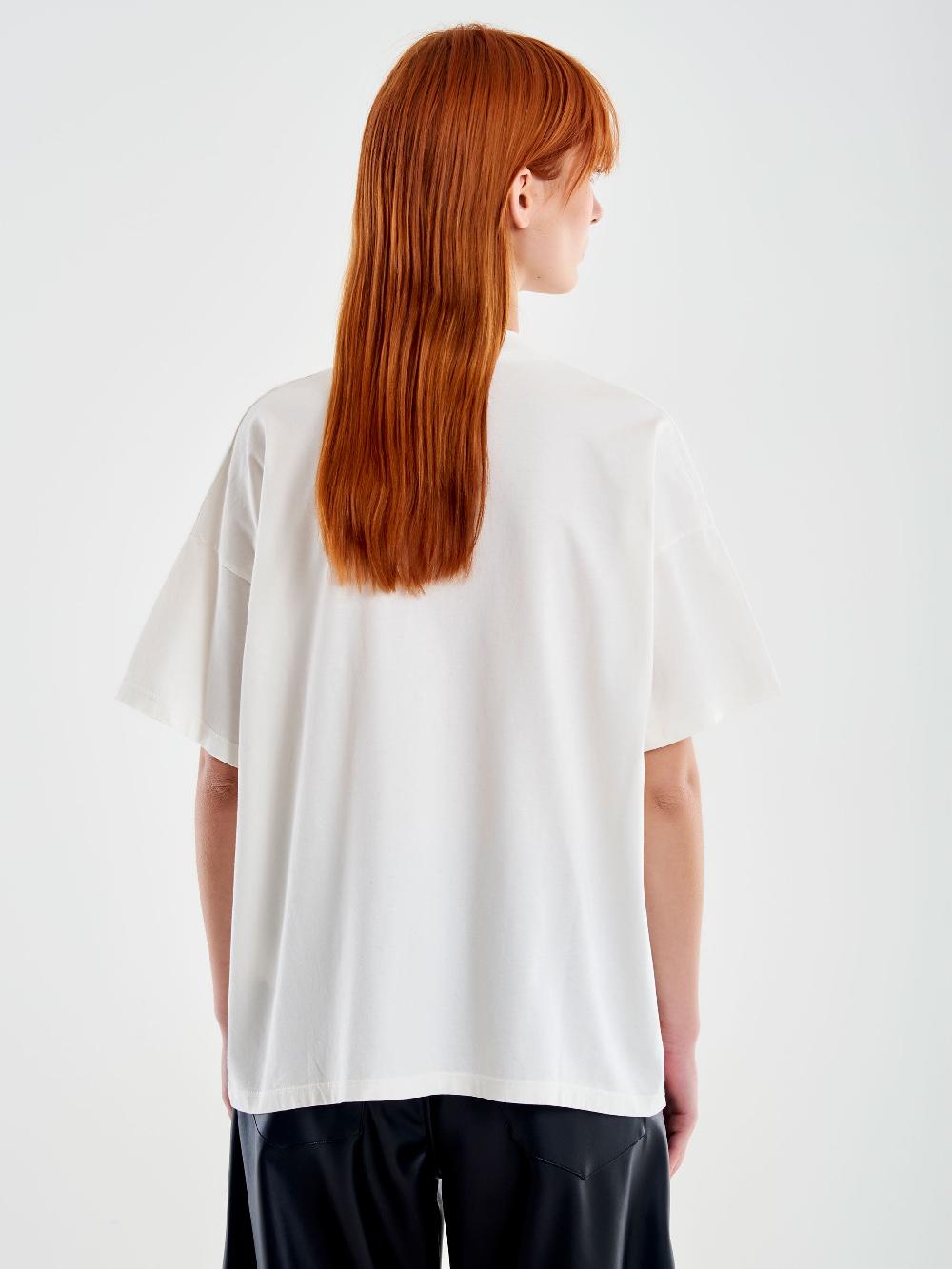 Vicolo T-shirt Fantasia Varsity Bianco