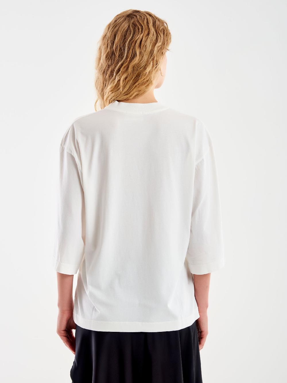 Vicolo T-Shirt Over Maniche Ampia Bianco