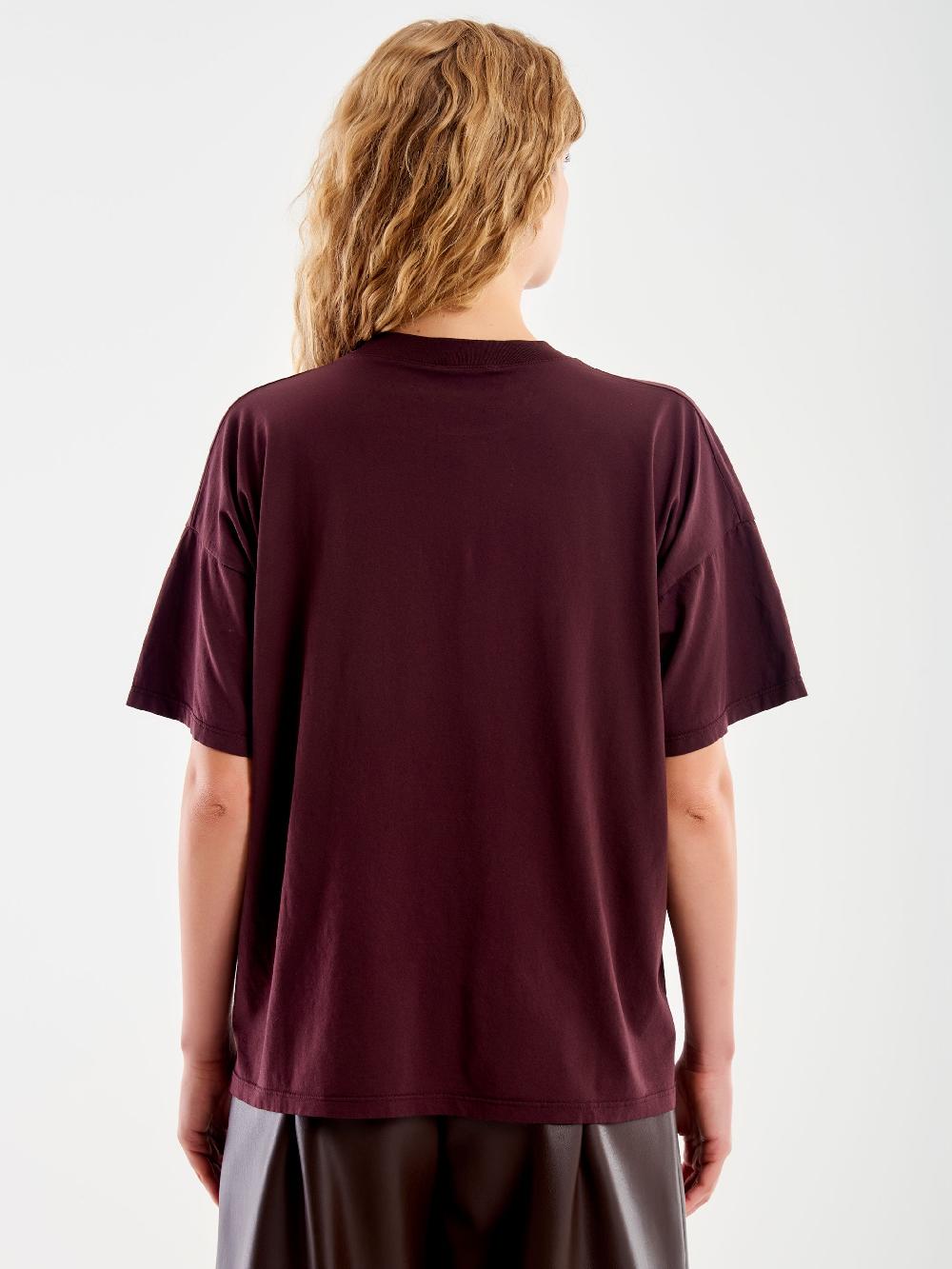 Vicolo T-shirt Varsity "Los Angeles" Bordeaux