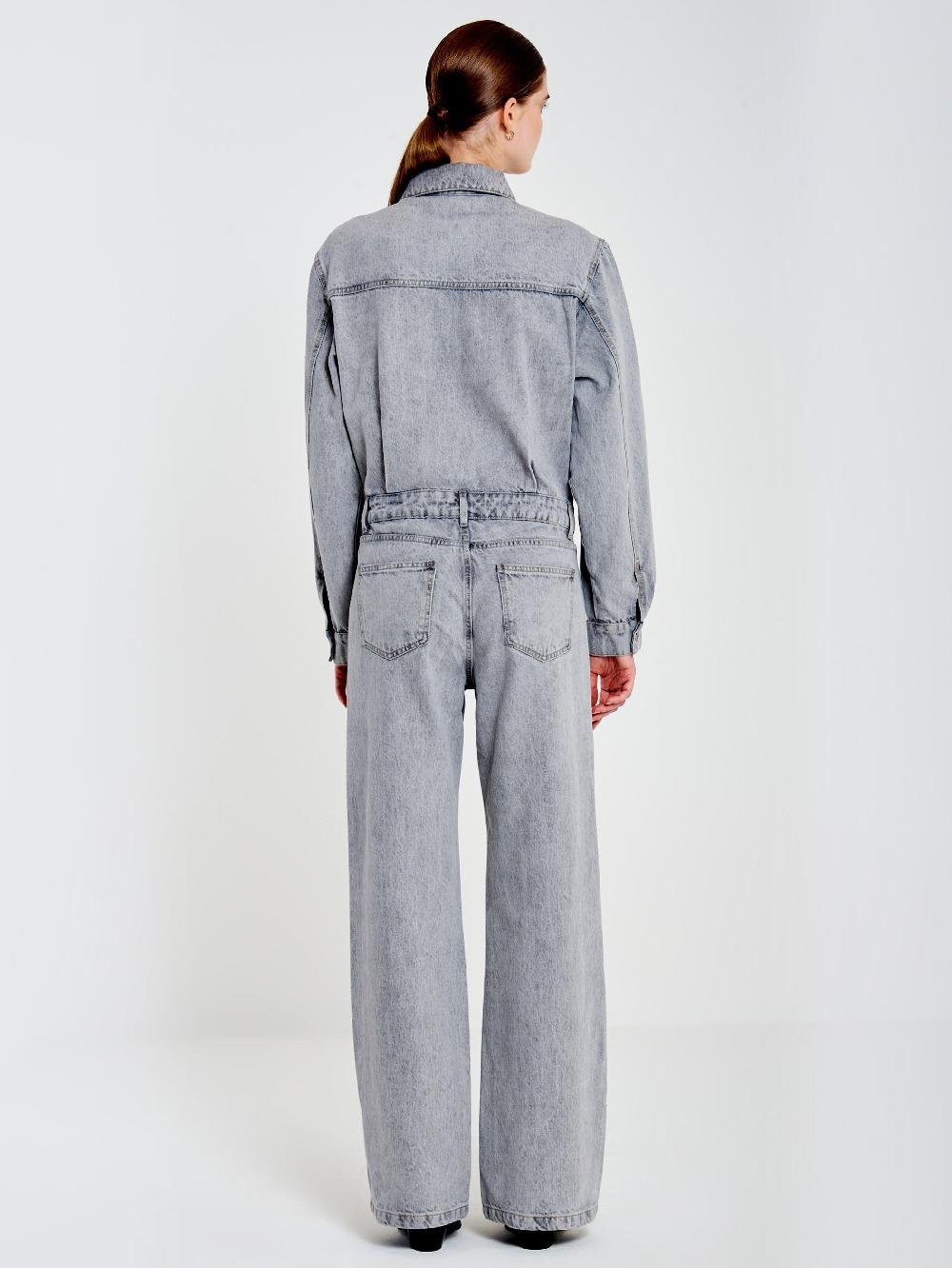 Vicolo Tuta In Denim Grigio – Vicolo