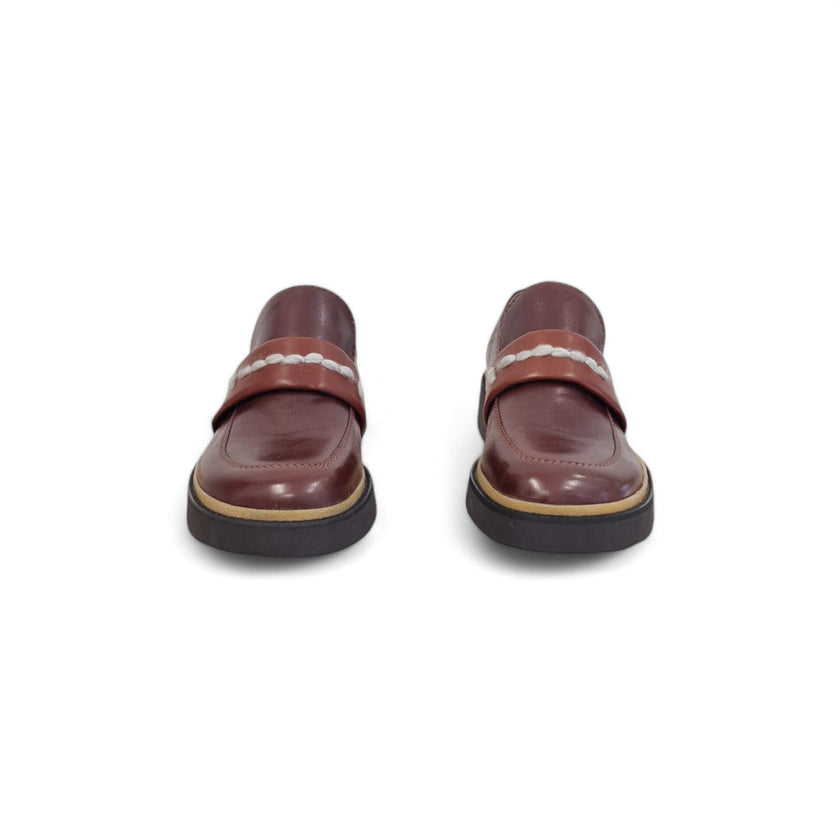 Viola Ricci Alice - Mocassino Pelle Mogano - Rhum