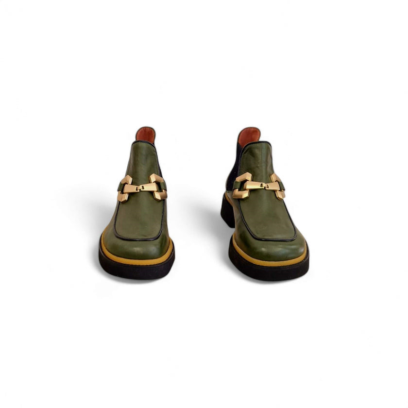 Viola Ricci Alice - Stivaletto Beatles Pelle Verde