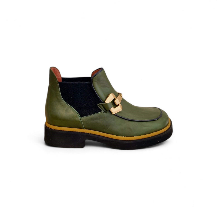 Viola Ricci Alice - Stivaletto Beatles Pelle Verde