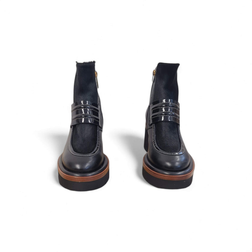 Viola Ricci Bianca - Stivalleto In Pelle Nero