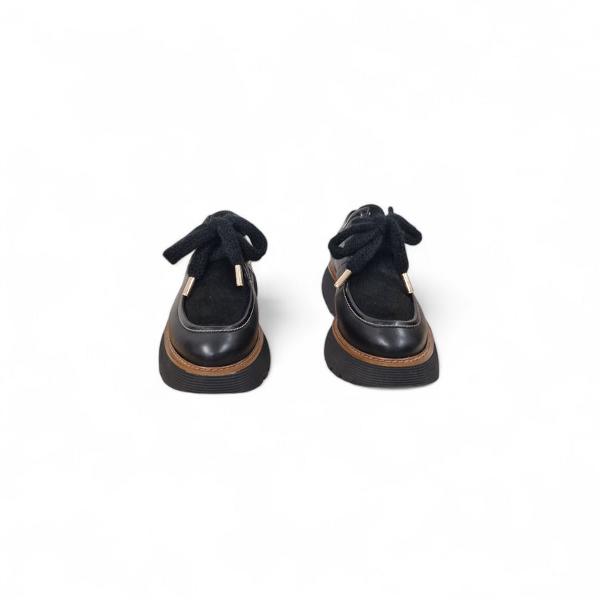 Viola Ricci Gio - Scarpa Allacciata Nera Kav