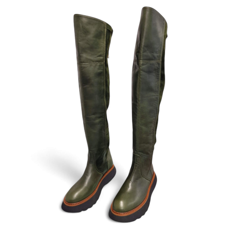 Viola Ricci Gio - stivale alto verde