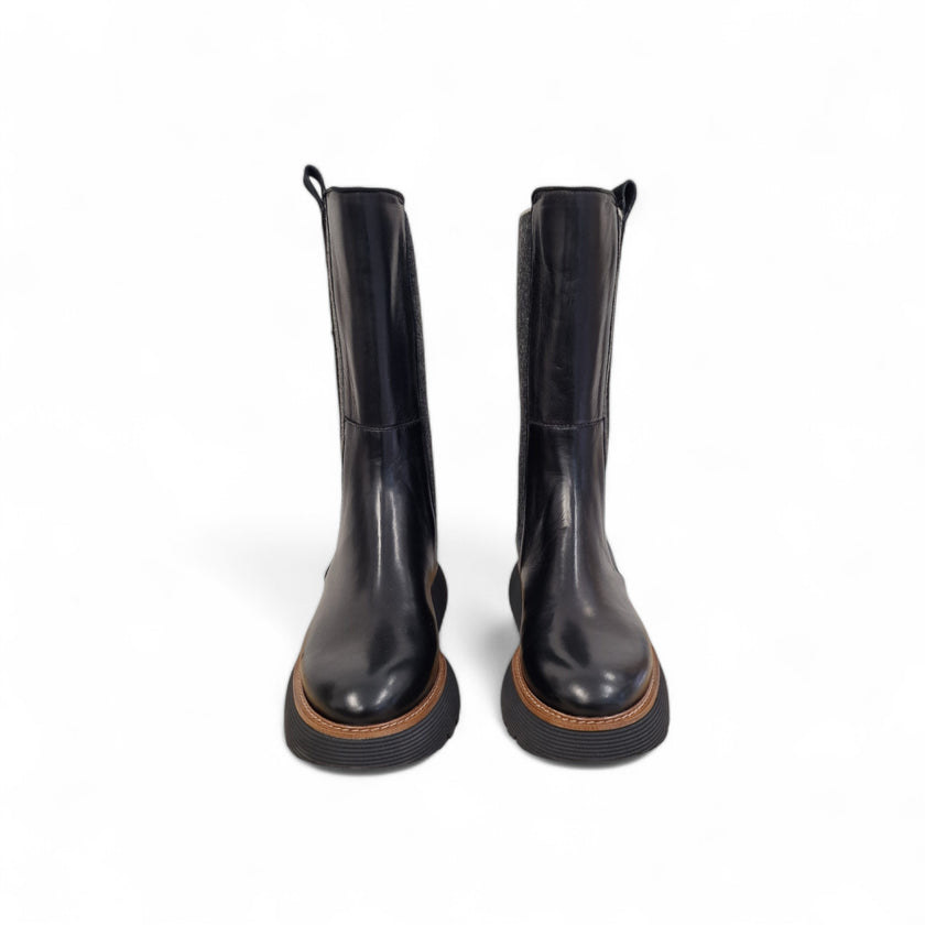 Viola Ricci Gio - Stivale In Pelle Nero - Kombat